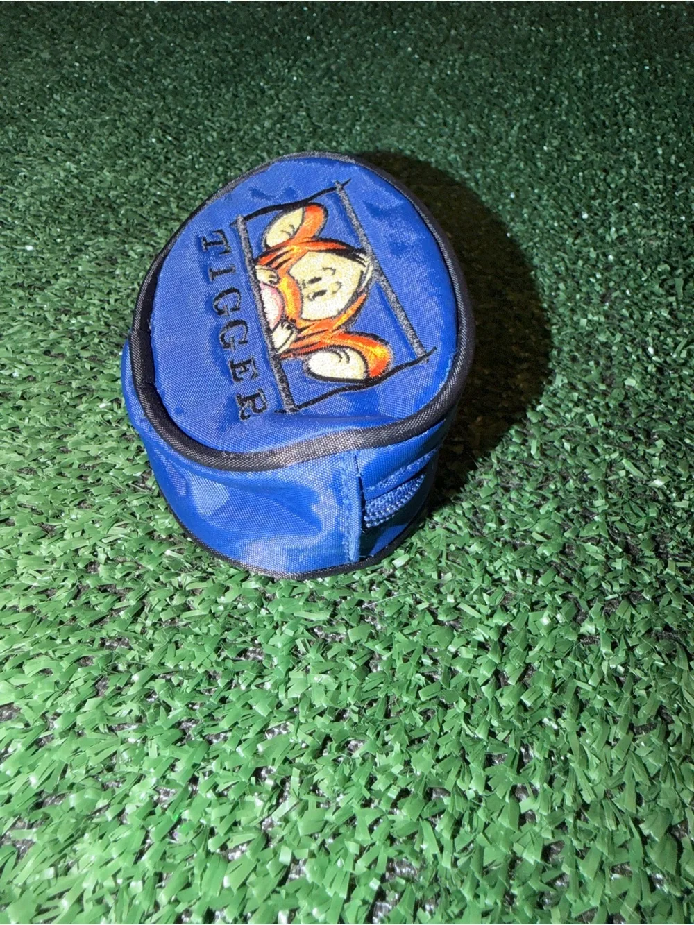 Vintage Disney Tigger Coin Purse Keychain Blue Y2K Retro